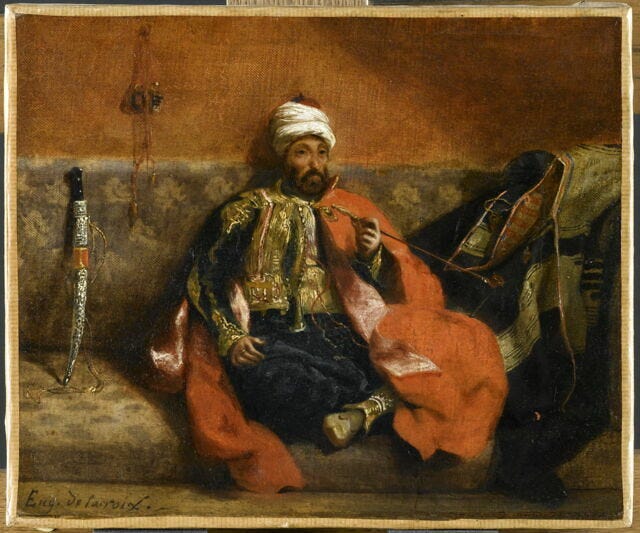 Turc fumant, assis sur un divan - Louvre site des collections