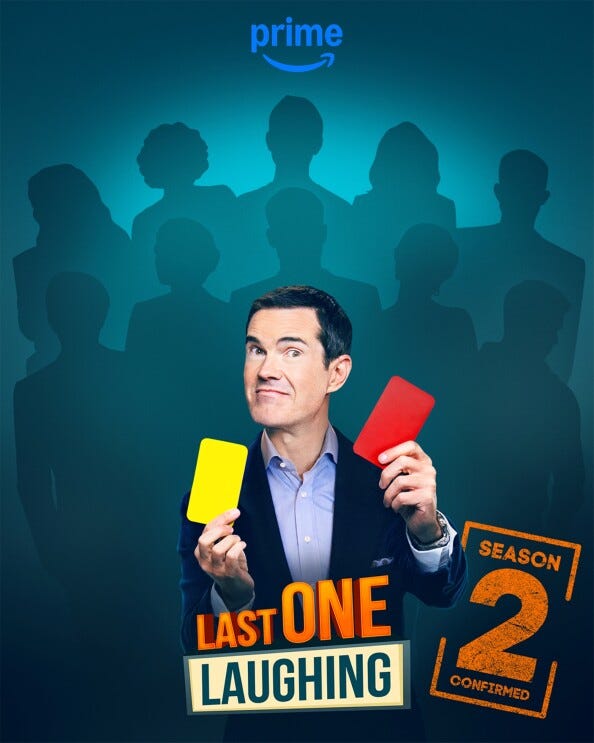 Prime show 'Last One Laughing' poster announcing Season 2
