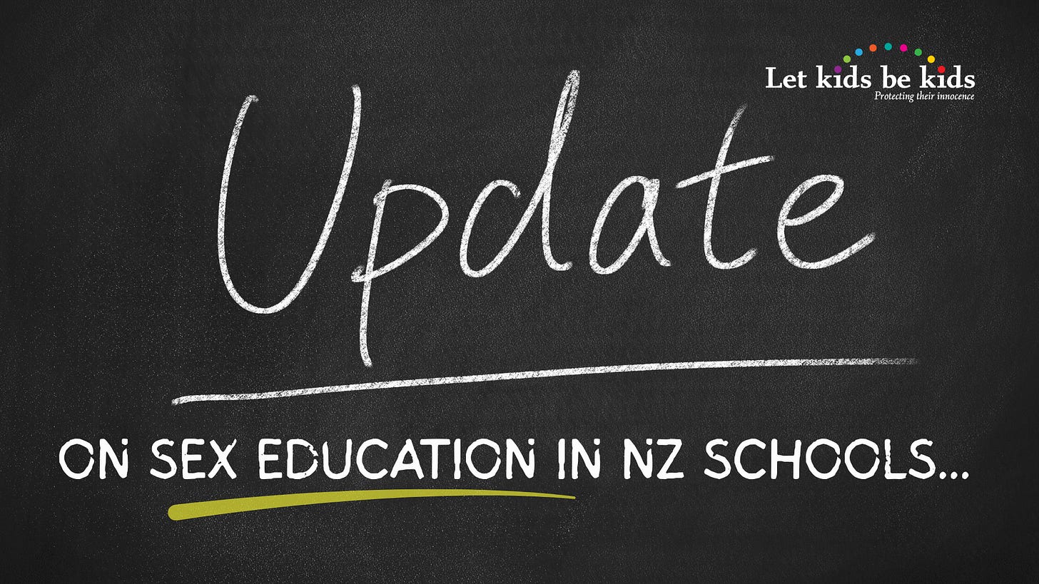 Update on the Sex Education law in NZ