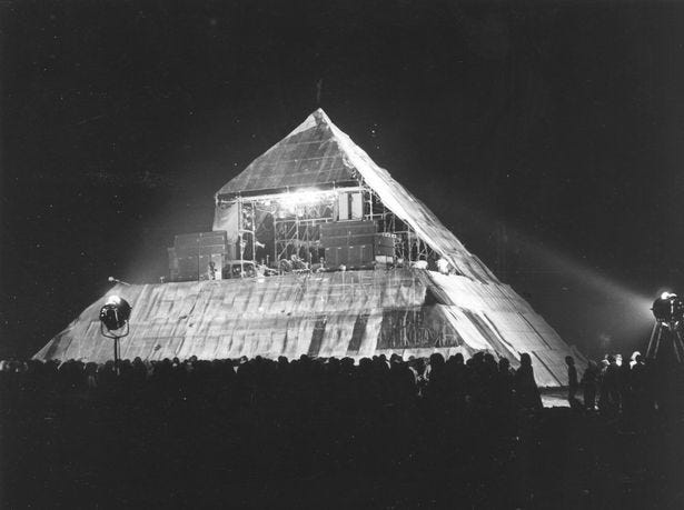 Glastonbury's iconic Pyramid Stage was dreamt up by hippy who saw a pyramid of light - Somerset Live
