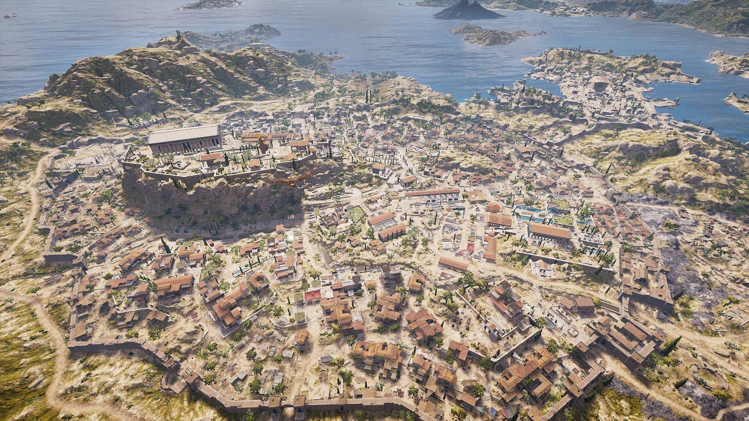 Eagle eye view of Athens : r/AssassinsCreedOdyssey