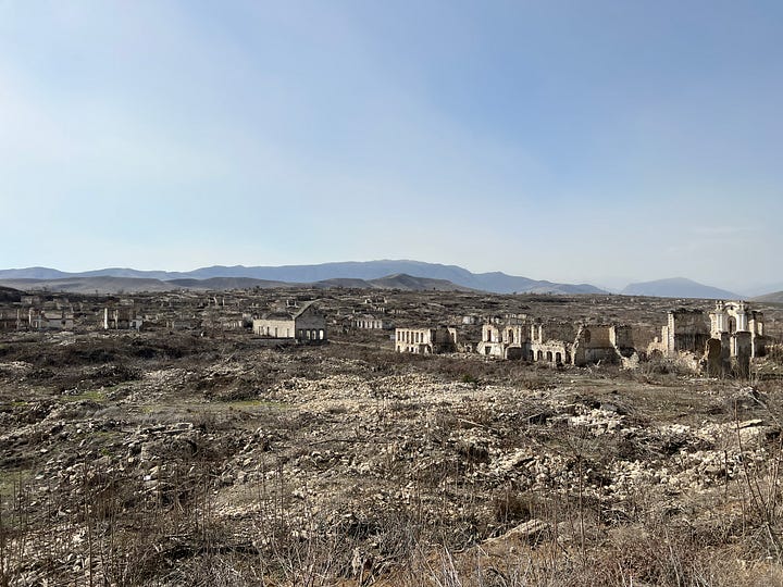 An encounter with Araz Imanov (Senior Advisor to the President), and surrounding remnants of the First Nagorno-Karabakh War near Fuzuli.