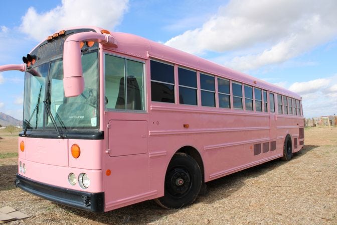 The Champagne Train: Insta-worthy Pink Party Bus with Bartender, Popular Bar Stops, and Selfie Light | Scottsdale, AZ Batch The Champagne Train: Insta-worthy Pink Party Bus with Bartender, Popular Bar Stops, and Selfie Light | Scottsdale, AZ Batch