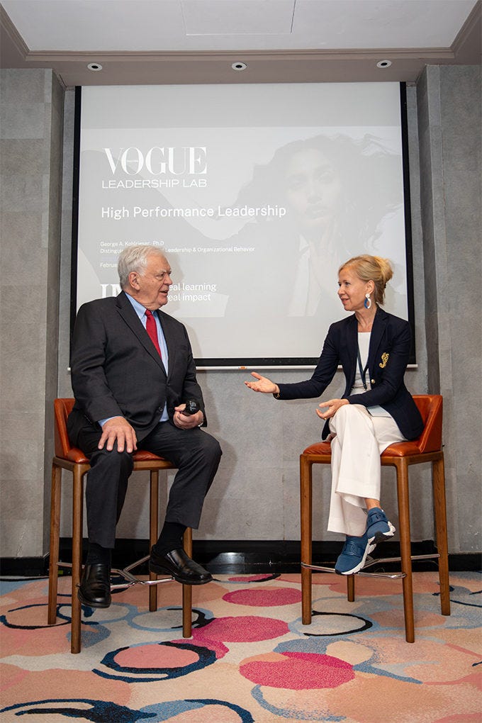 The Vogue Singapore Foundation partners with renowned professor George  Kohlrieser for a masterclass in high-performance leadership
