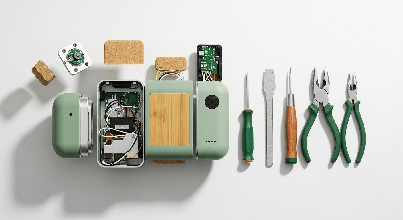 Sustainable technology design concept emphasizing repairability and longevity Sustainable technology design concept emphasizing repairability and longevity