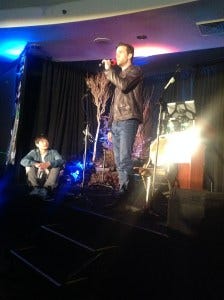 First time singing - with Osric watching 