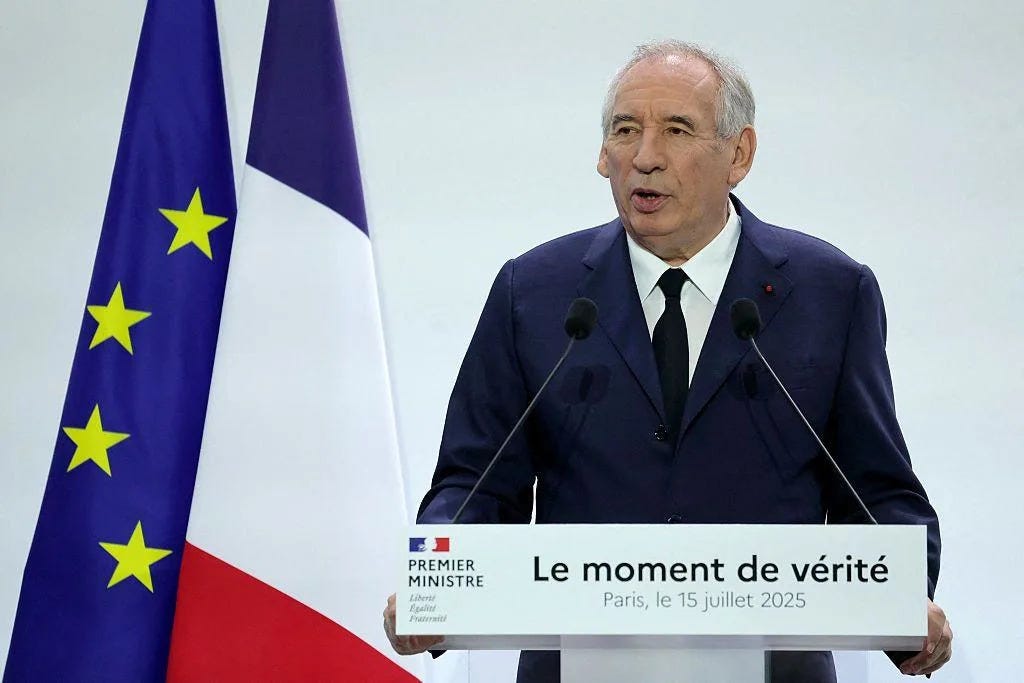 French Prime Minister Bayrou delivering the budget for 2026