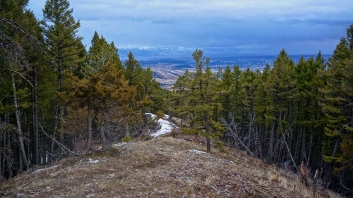 Looking down the ridge back to Bozeman.