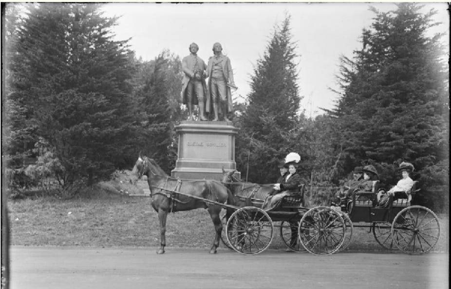 A horse carriage with a person in a hat

AI-generated content may be incorrect.
