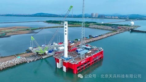Tianlong-3's first-stage booster during its static fire campaign near Haiyang.
