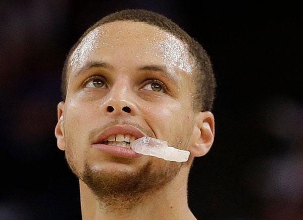 Steph Curry Explains His Mouthguard Chewing Habit