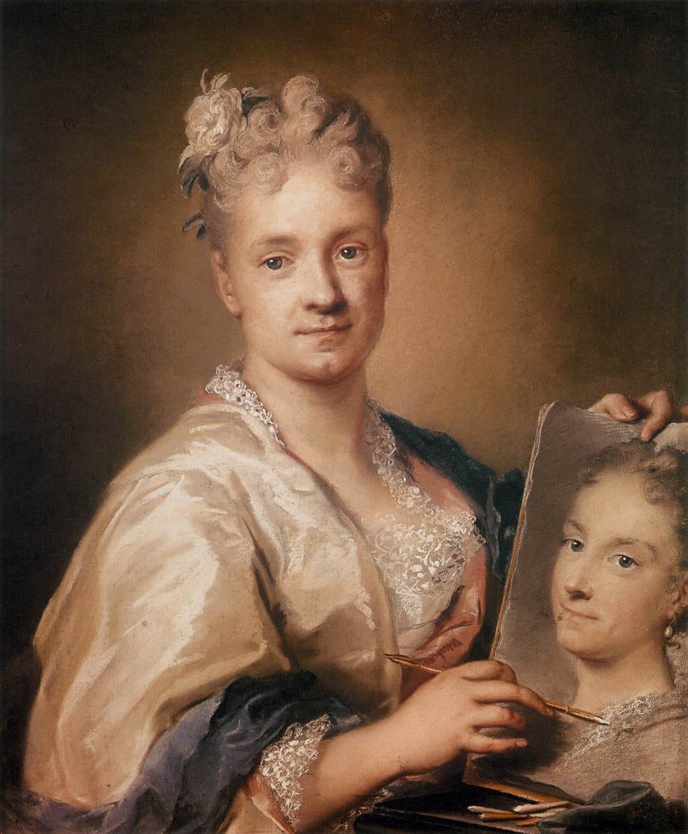 Rosalba Carriera, Self Portrait in pastel, about 1715 Rosalba Carriera, Self Portrait in pastel, about 1715