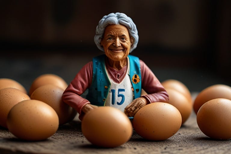 Vieja hincha huevos