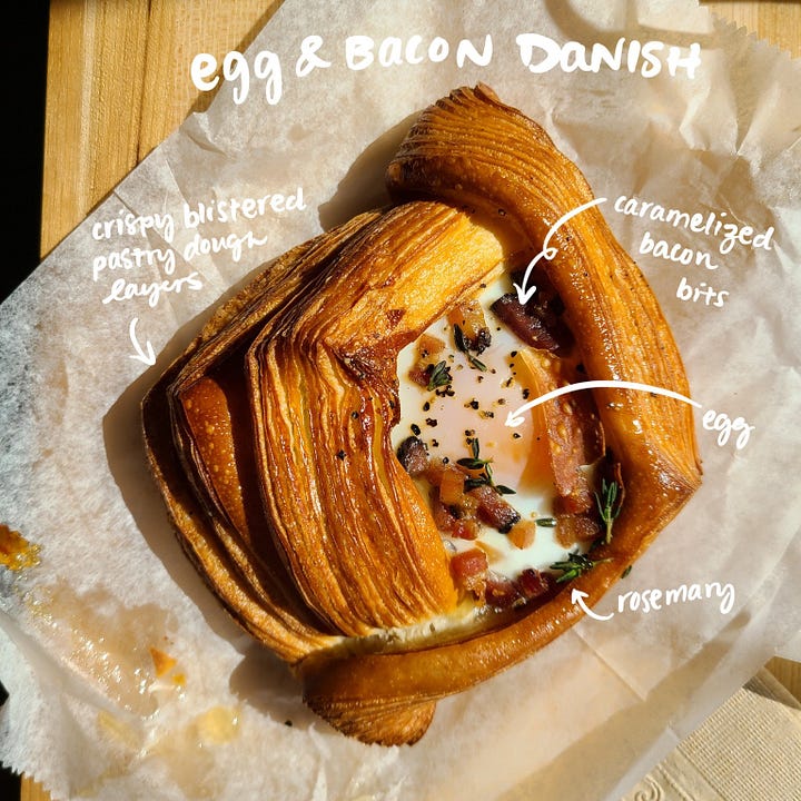 Dan the Baker egg & bacon danish