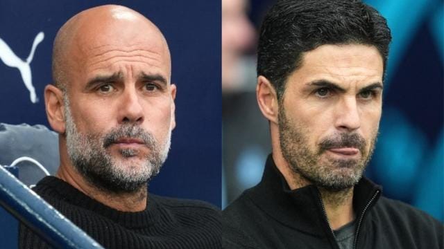 Pep Guardiola and Mikel Arteta frustrated by officials during action-packed  draw - Yahoo Sport