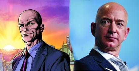 Jeff Bezos vs Lex Luthor: Because both are bald, super rich, went to  space... and want to take over the world? : r/ERB