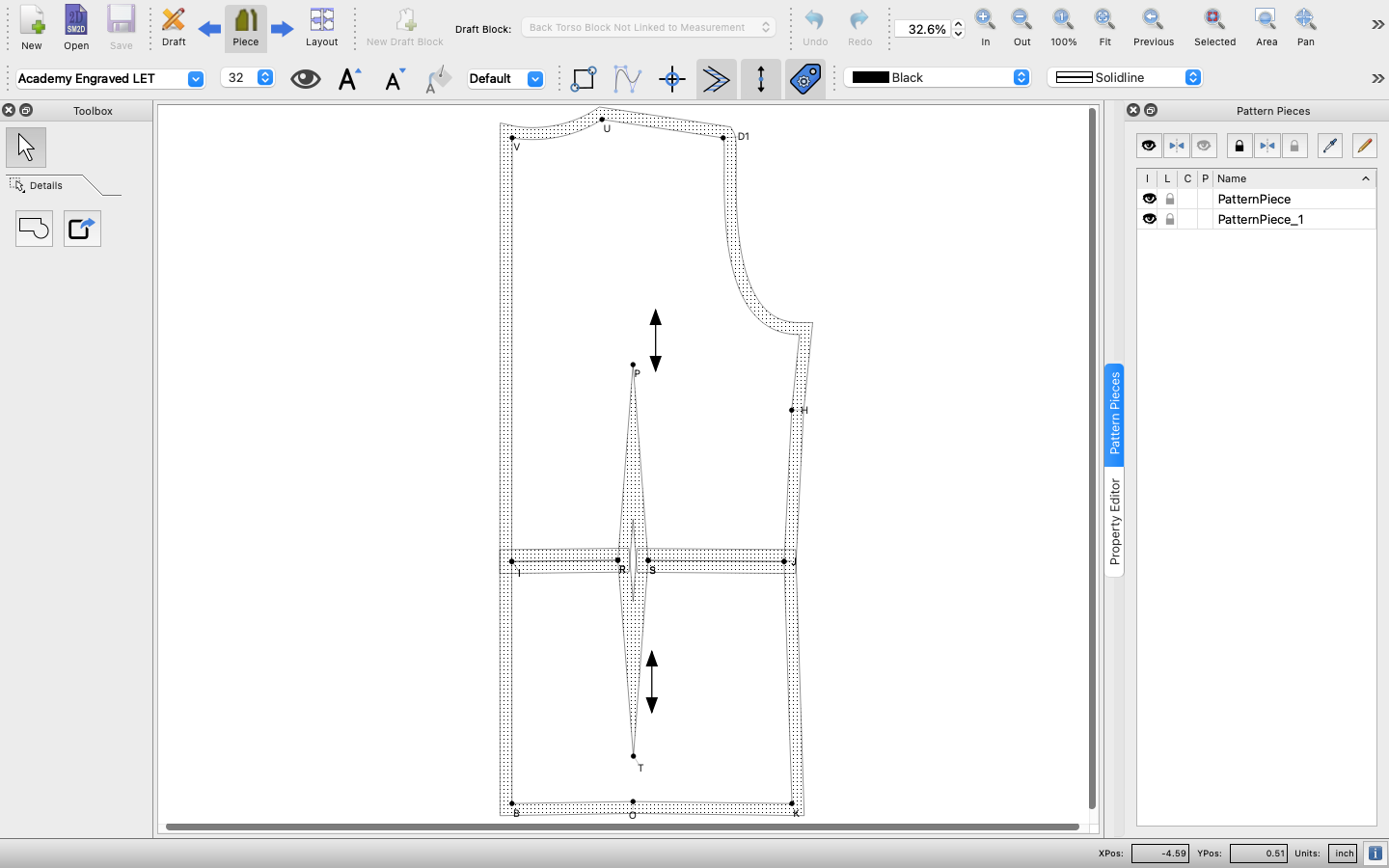 Torso Draft Pattern What I Learned Drafting The Basic Pattern Set Torso Block in Seamly2D ...