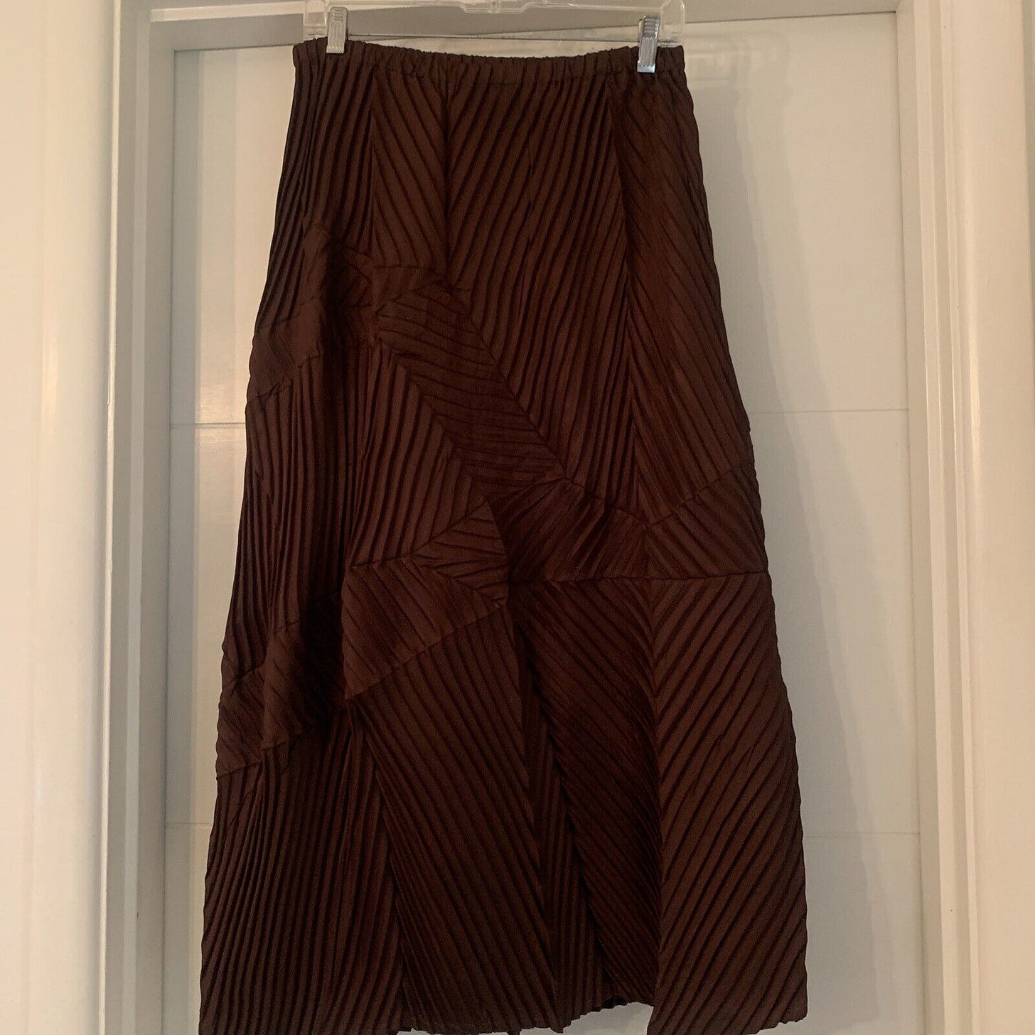 Babette SF Brown A-line Pleated Skirt Art to Wear-S - Picture 1 of 6