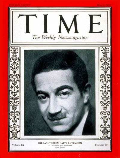 Michael Arlen on the. cover of Time Magazine in May 1927