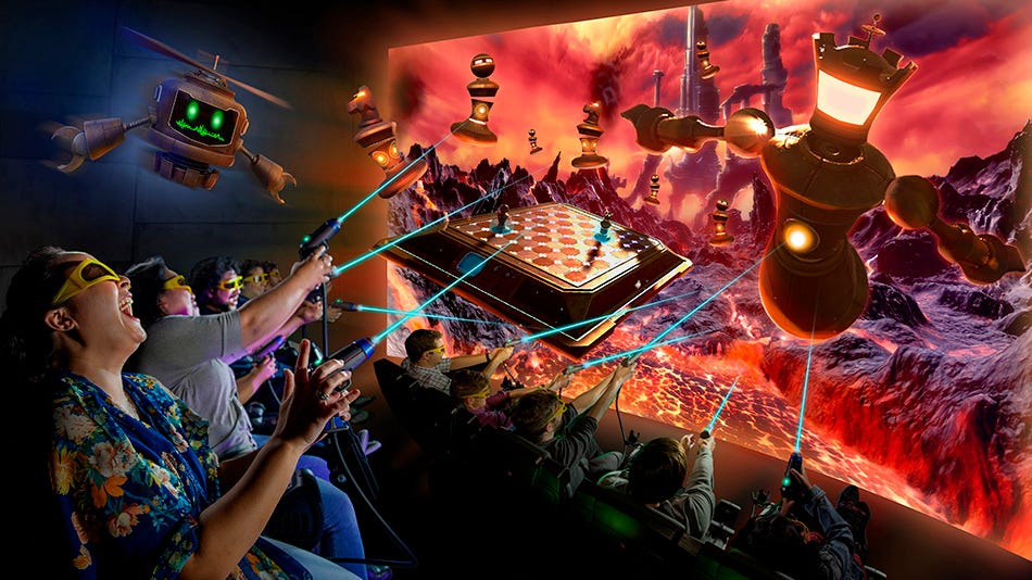 Interactive 4D theater attraction Challenge of the Mad Mage