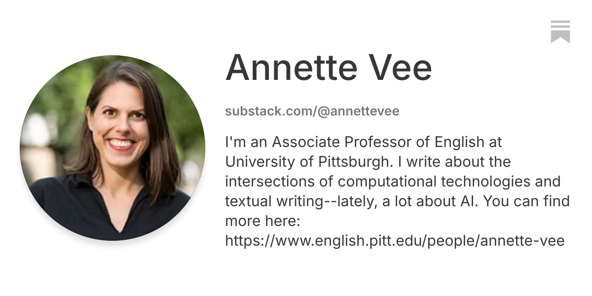 Annette Vee | Substack