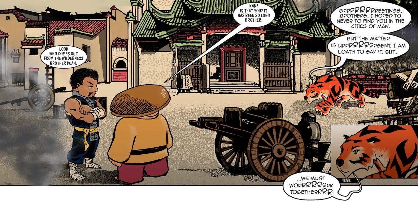 A screenshot from A Tiger's Tale by Patrick Lugo