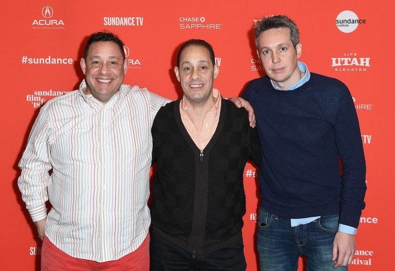 tim wardle with david kellman and robert shafran for three identical strangers documentary tim wardle with david kellman and robert shafran for three identical strangers documentary