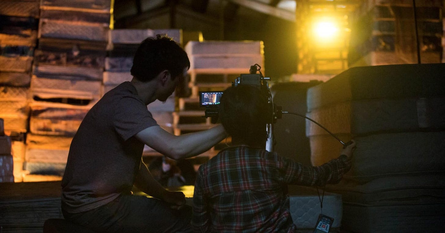 Writer-Director Addison Sandoval on the set of Gunwalkers