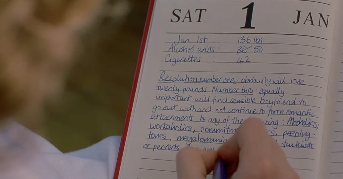 A close up of Bridget Jones's diary. A close up of Bridget Jones's diary.
