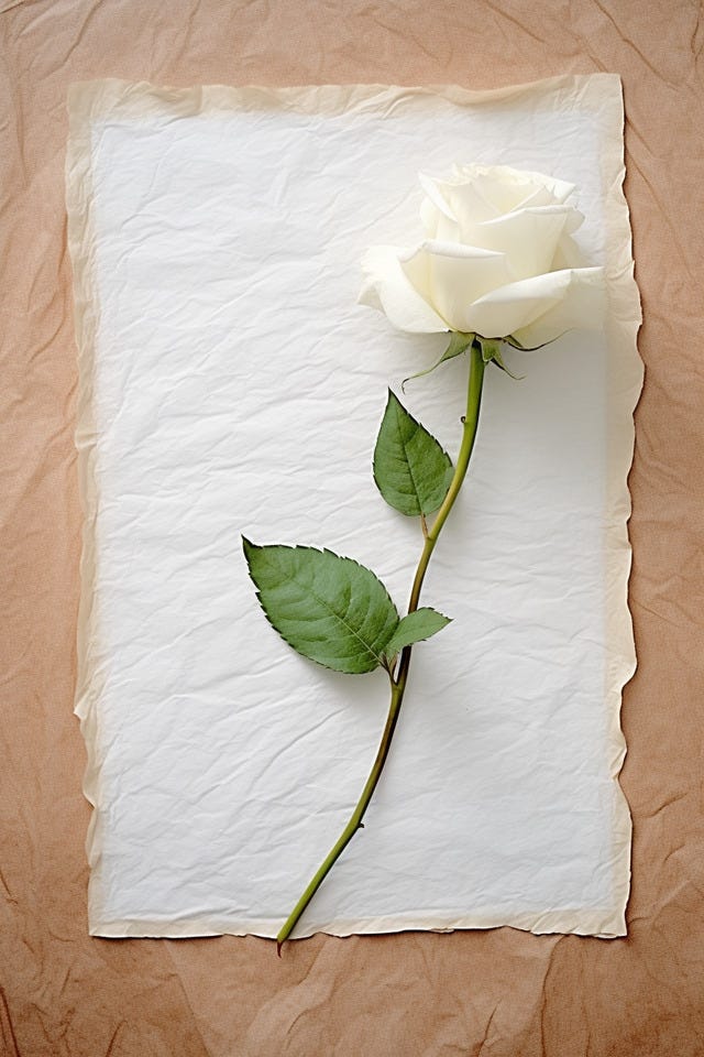 White Rose On Paper With Old Background Wallpaper Image For Free Download -  Pngtree