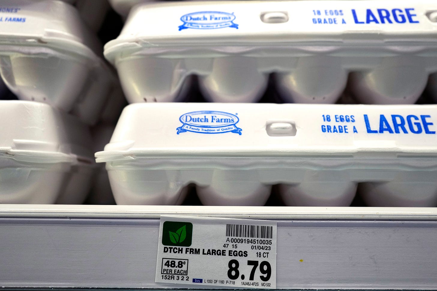 13) Egg prices jump 60% from a year ago