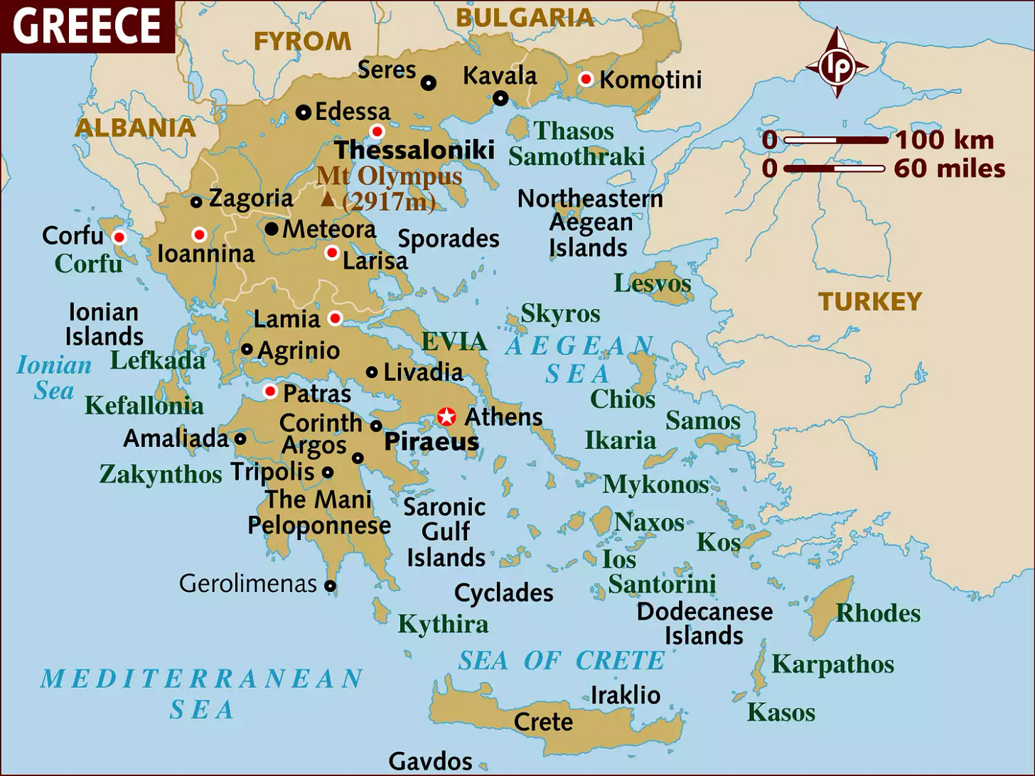 Map Of Greece