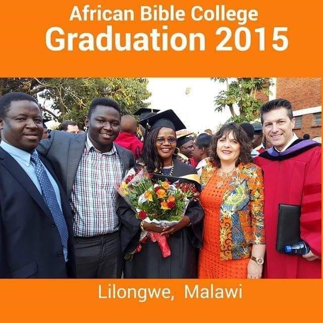 May be an image of 5 people, people standing and text that says 'African Bible College Graduation 2015 Lilongwe, Malawi'