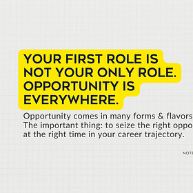 On Launching Your Career: Discovering Opportunities