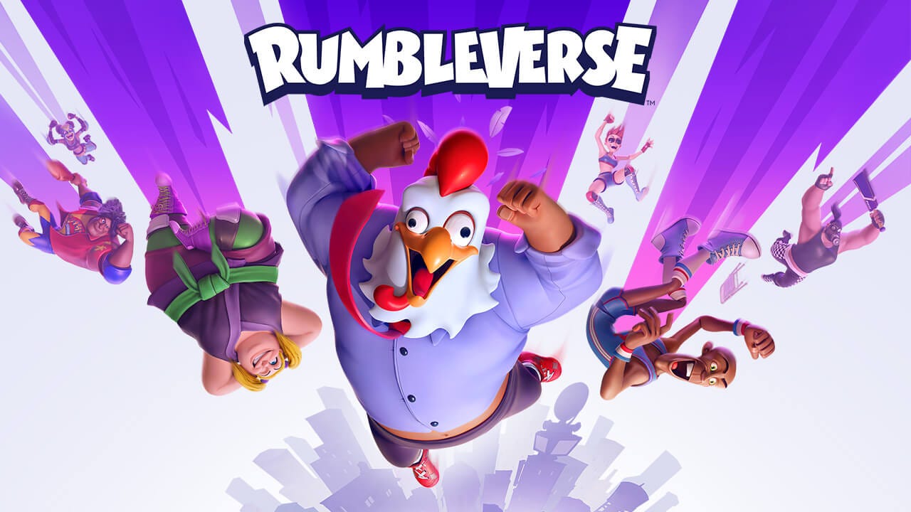 Rumbleverse logo — cartoon-style wrestling battle royale game by Iron Galaxy.