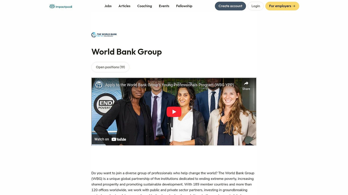 Impactpool – World Bank Group organization page and listings Impactpool – World Bank Group organization page and listings