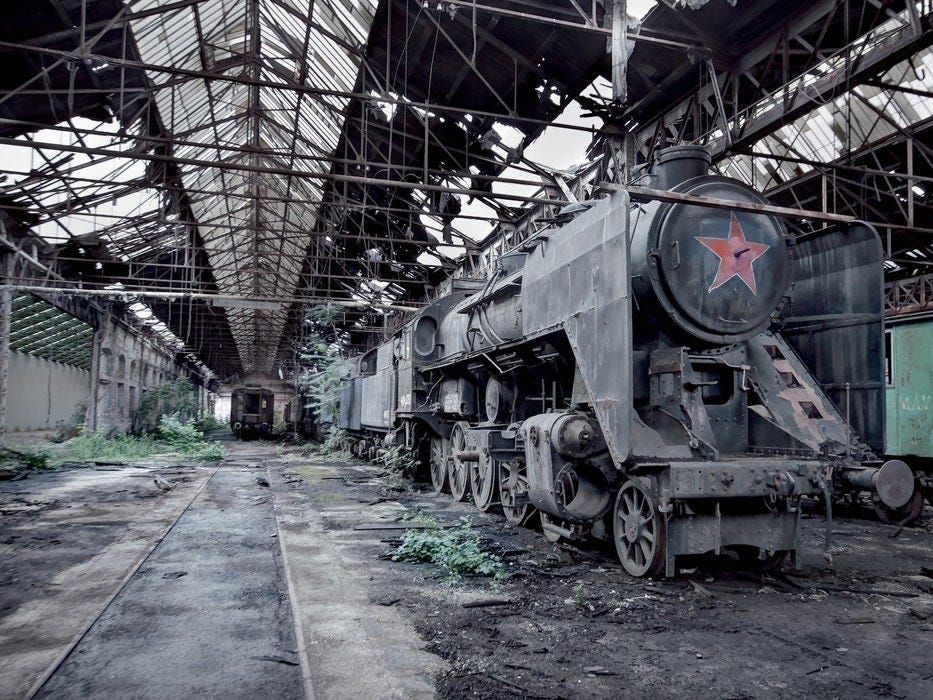 Image may contain Transportation Vehicle Train Locomotive Machine Motor Engine Wheel and Steam Engine