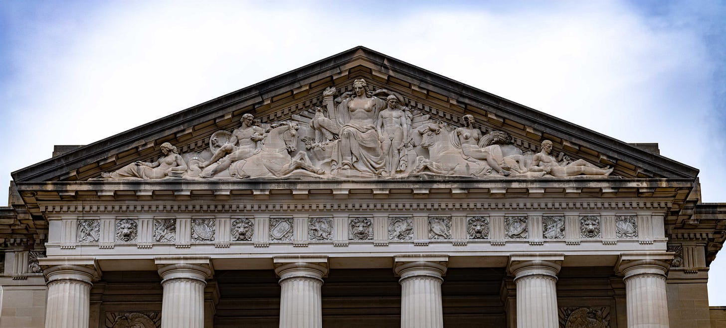 Mellon Auditorium Pediment - Photo by Peter Duke ©2026 All Rights Reserved