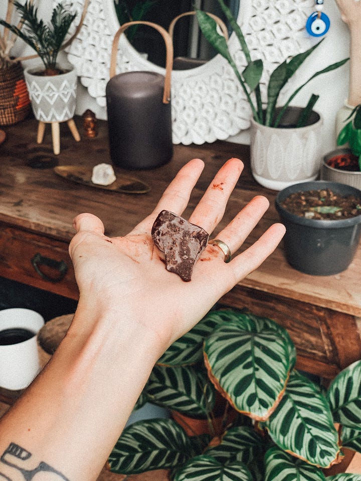 Morceaux de cacao en bloc solide