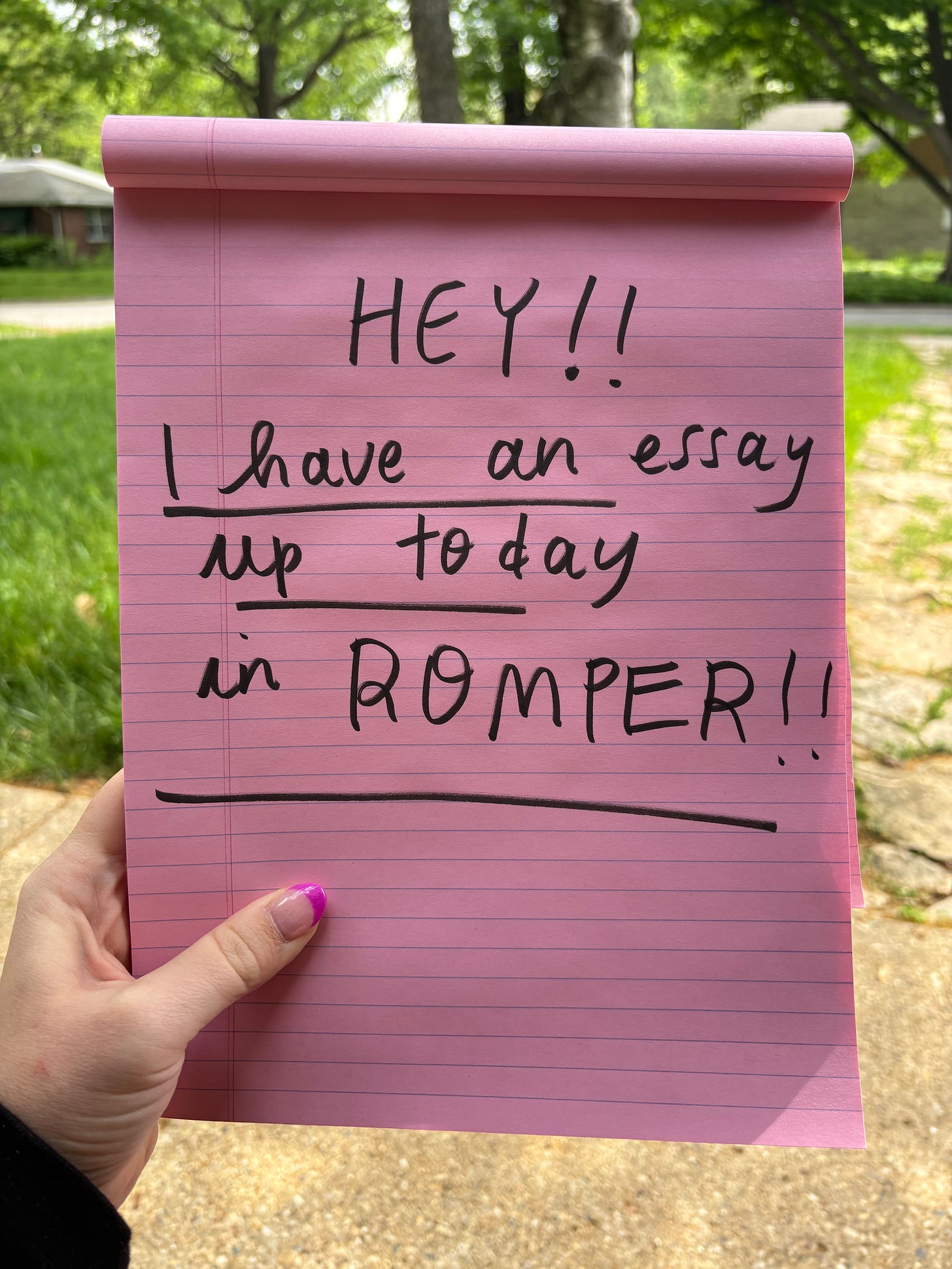 Hey! I have an essay up today in ROMPER!