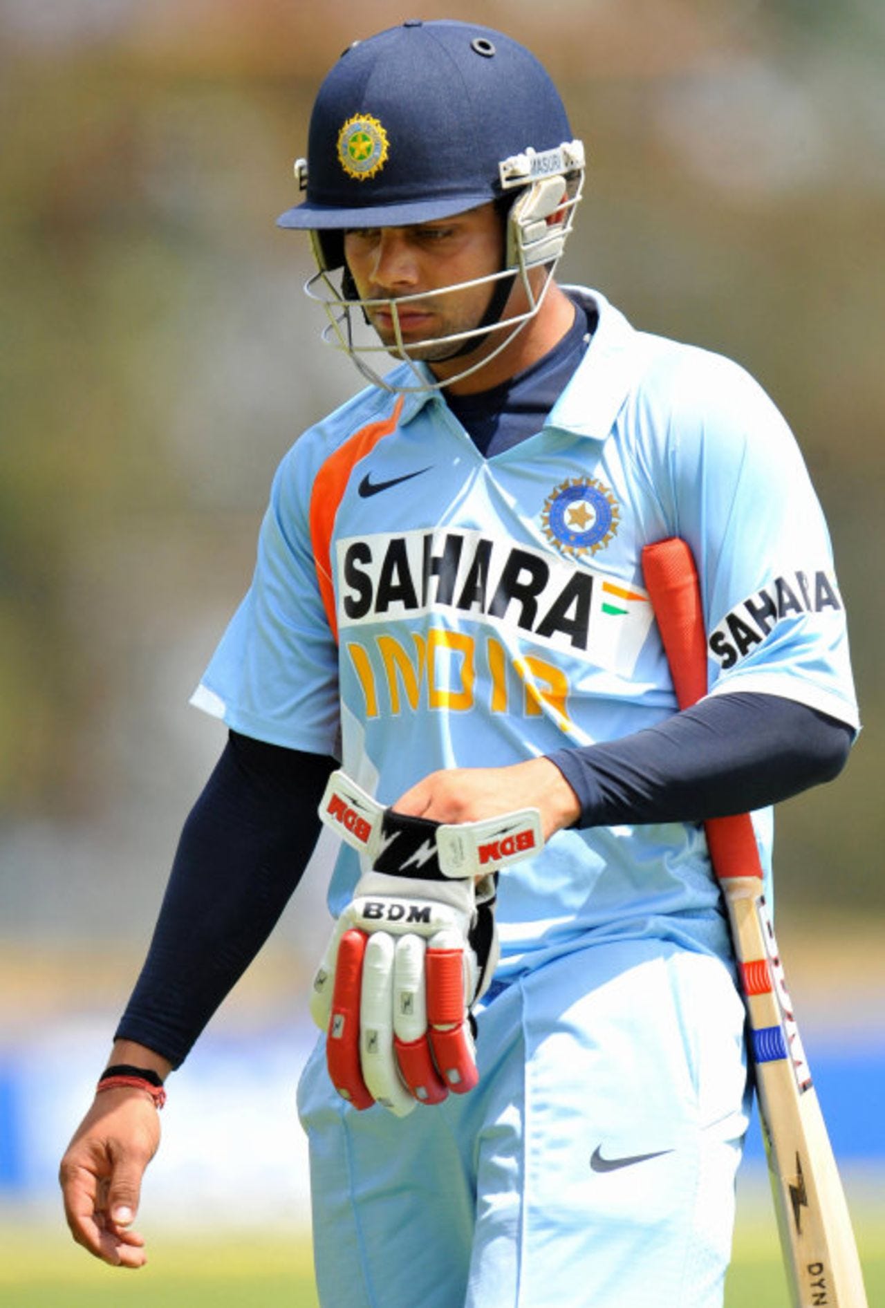 Virat Kohli trudges back after being dismissed for 12 on his debut, Sri Lanka v India, 1st ODI, Dambulla, August 18, 2008 