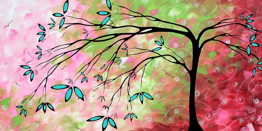 abstract-landscape-lily-spring-colors-by-madart-megan-duncanson abstract-landscape-lily-spring-colors-by-madart-megan-duncanson