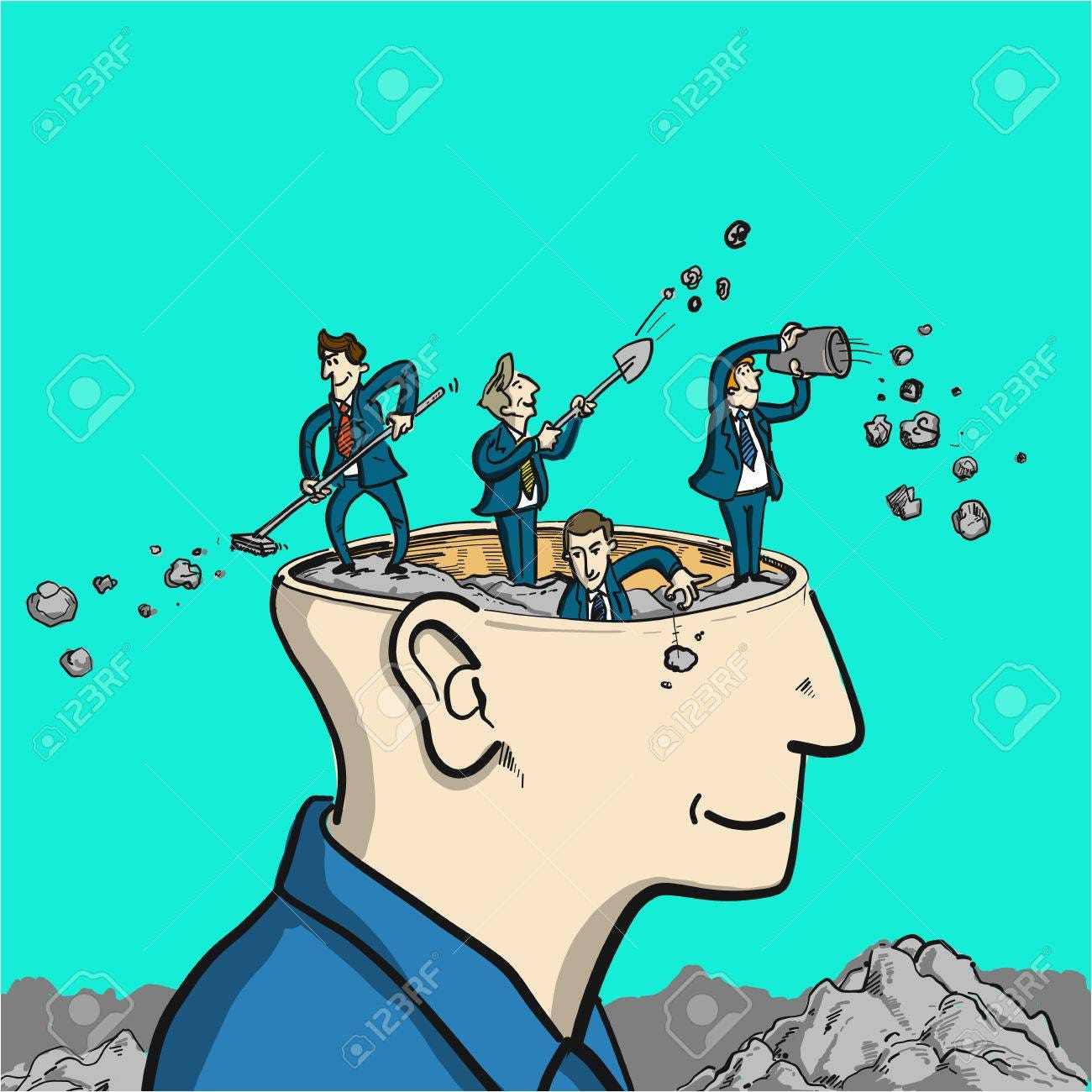 Brain Cleaning - Conceptual Vector Illustration Of To Tidy Up In Head  Royalty Free SVG, Cliparts, Vectors, and Stock Illustration. Image 69425165.