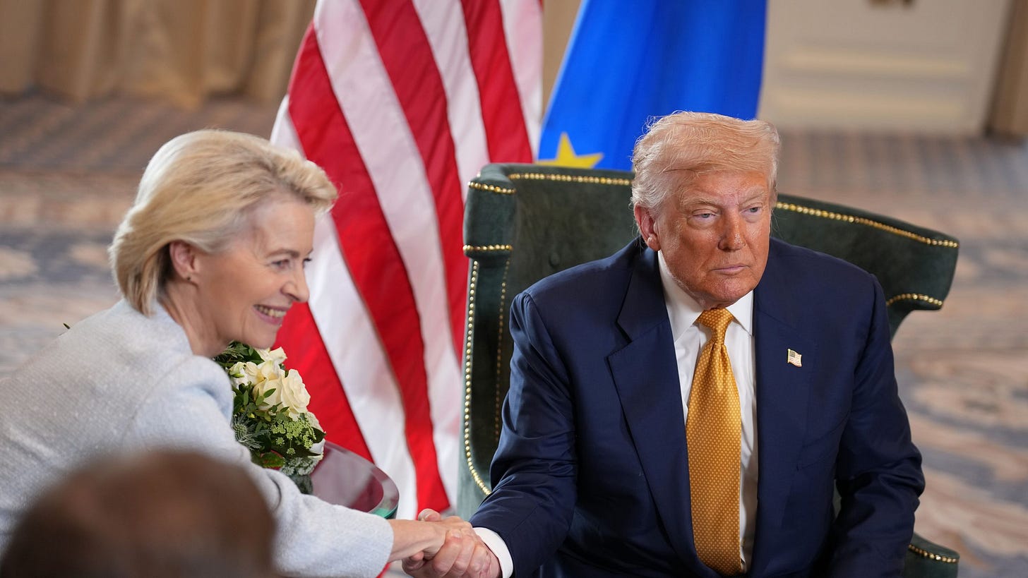 Ancor più dei dazi, tra Europa e Stati Uniti quel che deve preoccuparci sono tutte le altre promesse che von der Leyen ha fatto a Trump | Wired Italia Ancor più dei dazi, tra Europa e Stati Uniti quel che deve preoccuparci sono tutte le altre promesse che von der Leyen ha fatto a Trump | Wired Italia