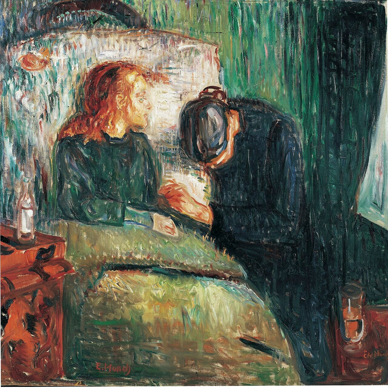 Munch painting of a sick child Munch painting of a sick child