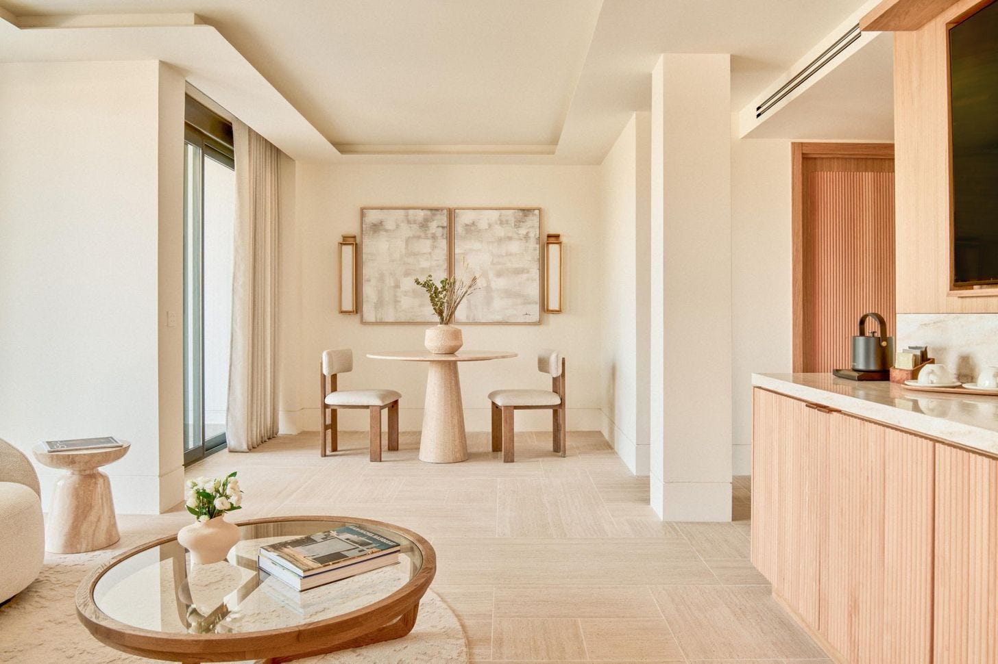 Guest suite at SHA Wellness featuring contemporary design and a peaceful atmosphere.
