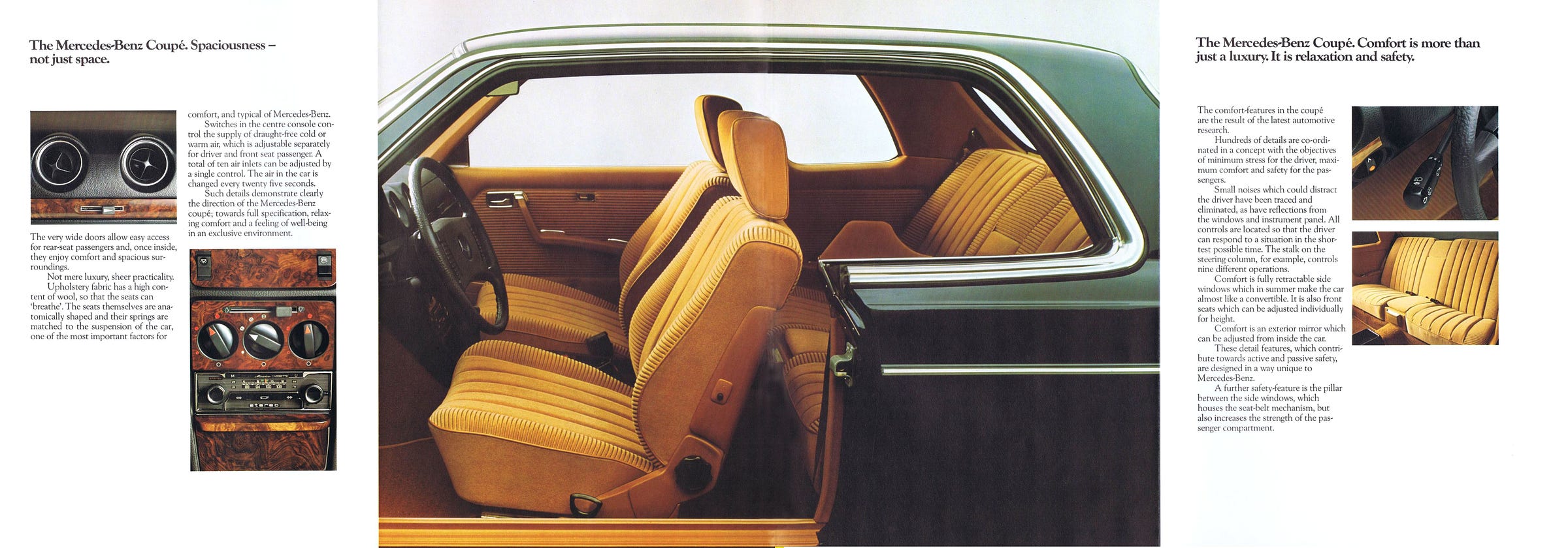 Mercedes W123 Coupe 1977 Brochure interior Mercedes W123 Coupe 1977 Brochure interior
