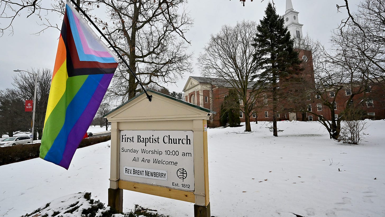 Teen suspect ID'd in theft of FIrst Baptist Worcester Pride flag