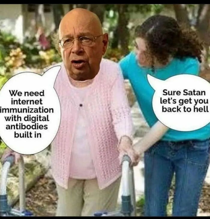 I hate that Klaus Schwab is a real life villain and no one can stop his bs