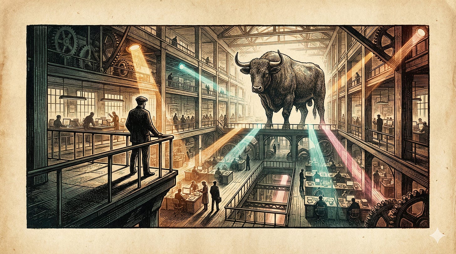 Surreal AI-generated artwork depicting writers and creativity in the age of artificial intelligence